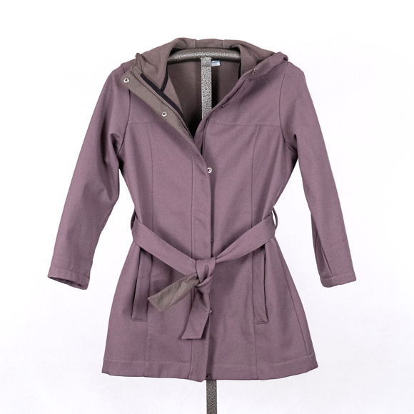 Columbia Women's Lightweight Trench Jacket MEDIUM Fleece Lined Hooded Belted - Picture 1 of 6